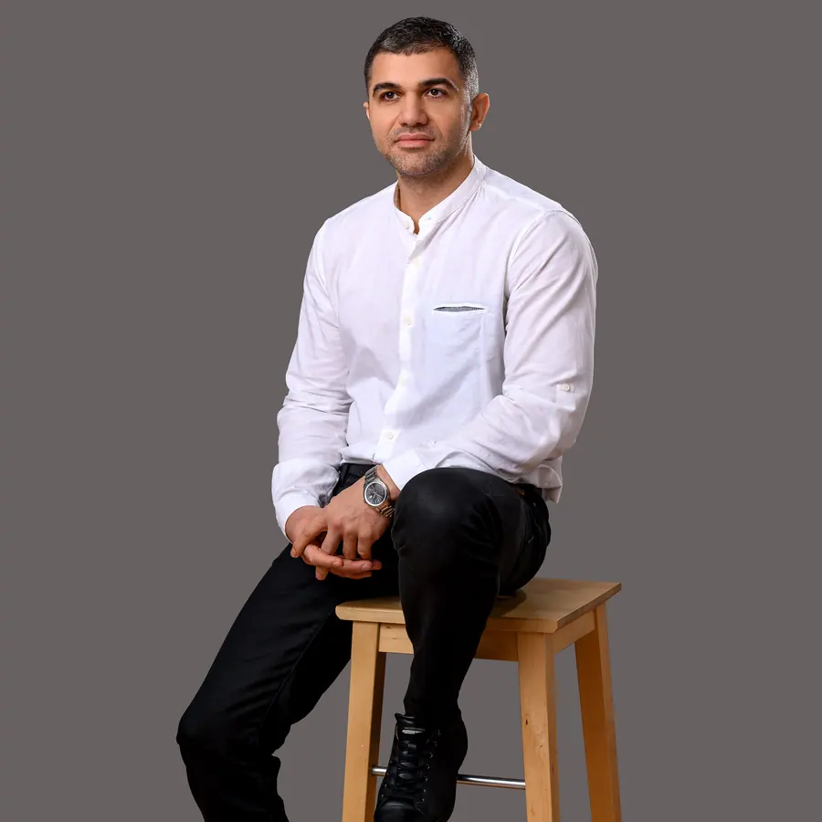 Portret business realizat în studioul Pixon din București
