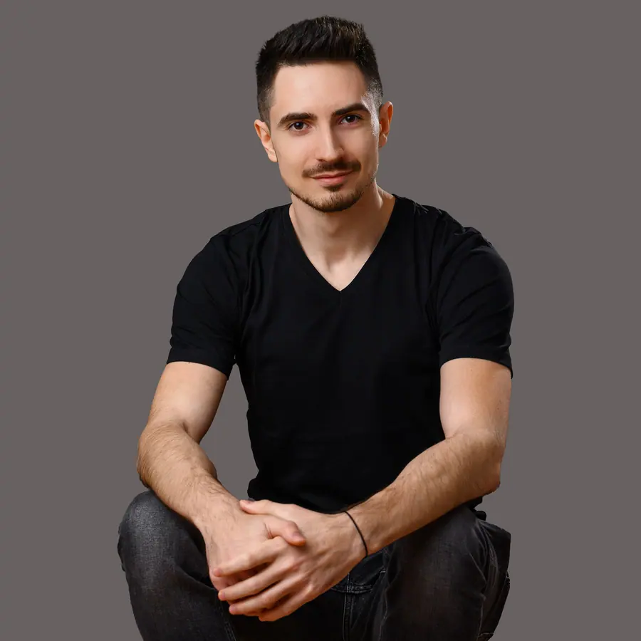 Portret business realizat în studioul Pixon din București